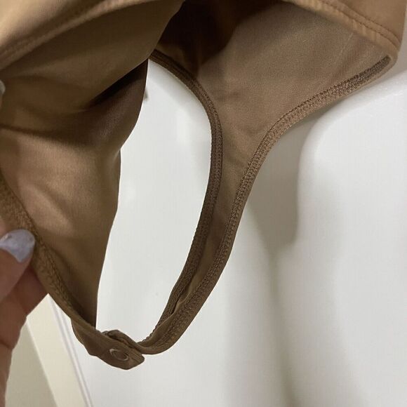 REVOLVE Camila Coelho Paloma lace tan nude off shoulder bodysuit size small - Picture 6 of 8